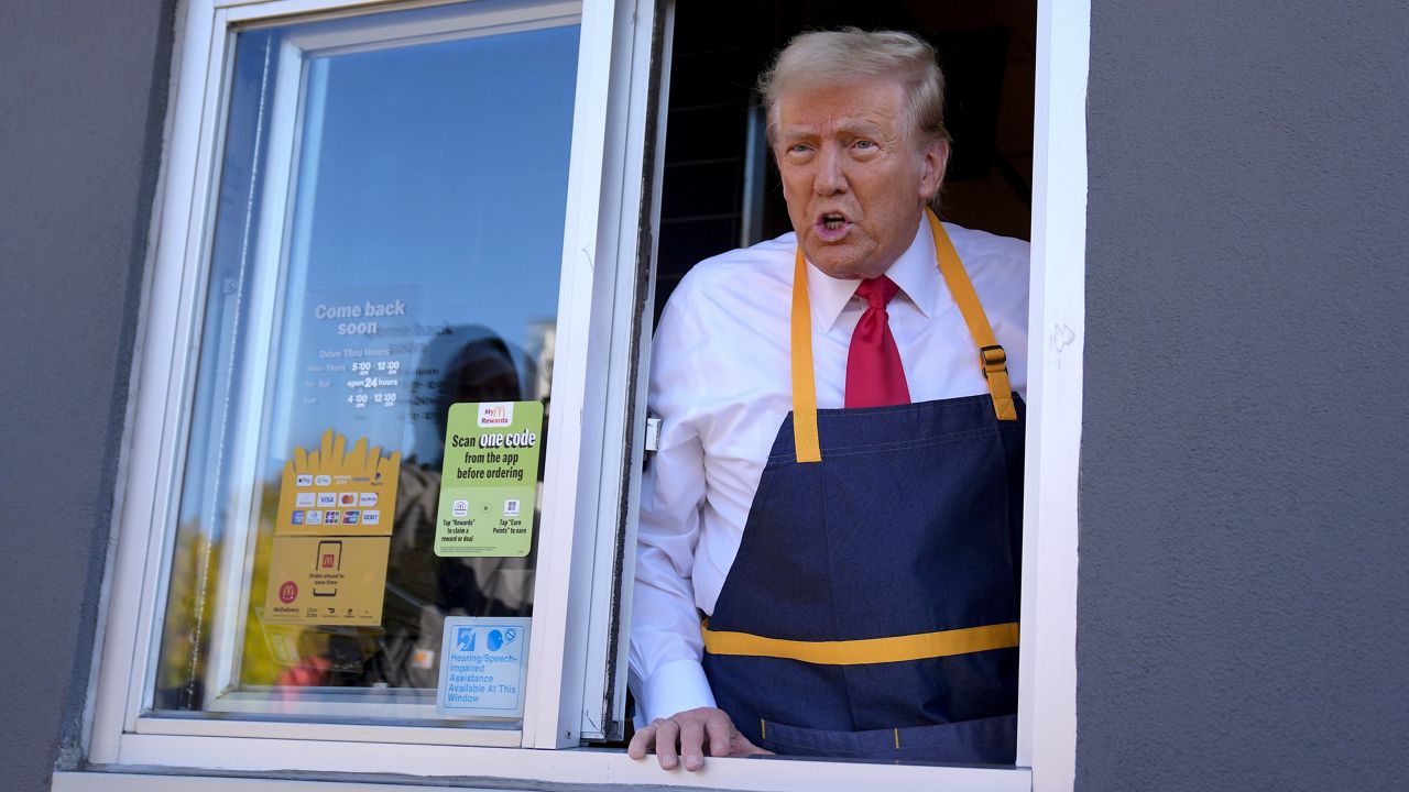 Picture of Donald J Trump in McDonald